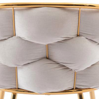Mercer41 Modern style, set of 2 velvet upholstered chairs with metal legs for bedroom