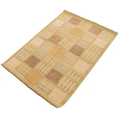 Isabelline One-of-a-Kind Hand-Knotted New Age 5'8" X 8'2" Wool Area Rug in Olive