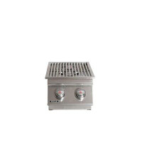 Bull Outdoor Products Natural Gas Double Drop-In Side Burner
