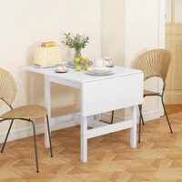 Folding Dining Table 46.5" x 29.1" x 28.7" White
