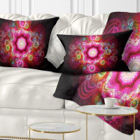 The Twillery Co. Corwin Abstract Bright Fractal Flower Lumbar Pillow