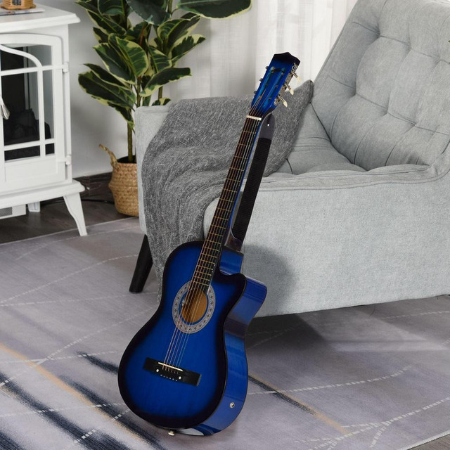 38 INCH FULL SIZE CLASSICAL ACOUSTIC ELECTRIC GUITAR PREMIUM GLOSS FINISH WITH STRINGS in Toys & Games