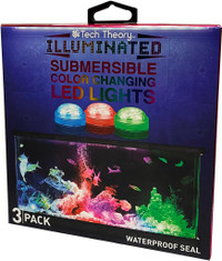 SUBMERSIBLE COLOUR-CHANGING LED LIGHTS - For your pool, fish tank, and other places! Comes in a pack of three!