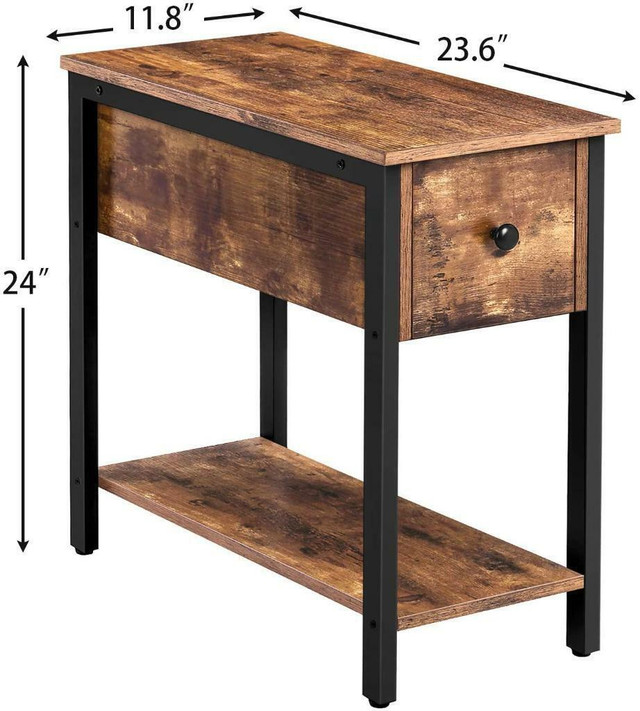 NEW RUSTIC 2 TIER NIGHTSTAND & END TABLE S3078 in Other Tables in Alberta - Image 4
