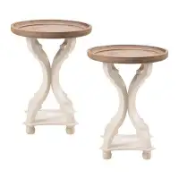 One Allium Way Stylish 2-Pack Round End Tables - Easy Assembly, Quality Material, Versatile Design