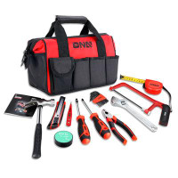 DNA Motoring 19 Piece Household Home Repairing Tool Set And Canvas Storage Bag