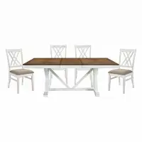 Gracie Oaks 7Pc Dining Set Table W Extension Leaf