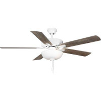 Latitude Run® Airpro 52 In. Brushed Nickel 5-Blade ENERGY STAR Rated AC Motor Transitional Ceiling Fan With Light