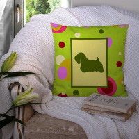 East Urban Home Green Sealyham Terrier Indoor/Outdoor Throw Pillow