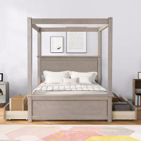 Red Barrel Studio Modern Design Full Size Platform Bed with Four Drawers for Bedroom
