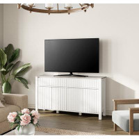 Red Barrel Studio White Sideboard TV Stand For 65 Inch TV With Adjustable Shelves For Living Room