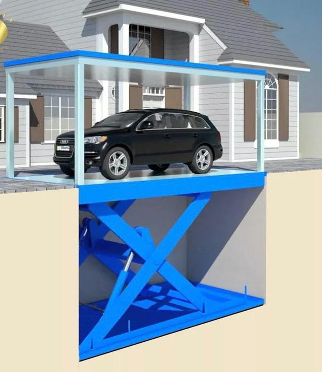 FINANACE AVAILABLE : Double deck underground home garage parking lift hydraulic car scissor lift 3T/ 6T in Other - Image 3