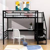 Isabelle & Max™ Gudrun Full Loft Bed Bed with Built-in-Desk by Isabelle & Max™