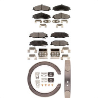 Front Rear Semi-Metallic Brake Pads Parking Shoes Kit For Chevrolet Corvette Cadillac XLR KFN-100534
