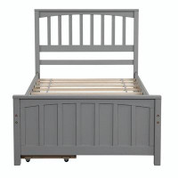 Red Barrel Studio Twin size Platform Bed with Two Drawers
