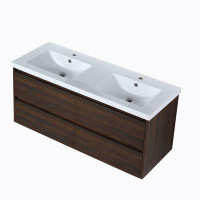 Latitude Run® Bathroom Vanity With Dual Sink, Resin Sink, 4 Soft Close Drawers
