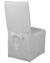 McKenna White Dot Microfiber Dining Room Chair Cover 18” X 24”