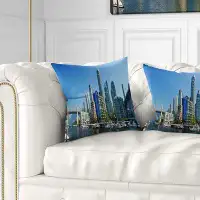 Made in Canada - East Urban Home Cityscape Photo Beautiful View of Vancouver Pillow