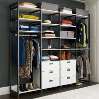 Martha Stewart California Closets® The Everyday System™ 96" W 20" D Double Hanging & Shoe Storage Closet System