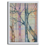 East Urban Home 'Colorfol Tress' Picture Frame Print on Canvas