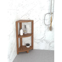 Aqua Teak Kai Solid Wood Freestanding Bathroom Shelves