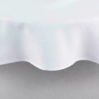 54 Round White 100% Polyester Hemmed Cloth Table Cover *RESTAURANT EQUIPMENT PARTS SMALLWARES HOODS AND MORE*