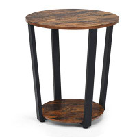 17 Stories Annease Cross Legs End Table with Storage