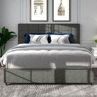 Latitude Run® Maslo Upholstered Metal Platform Storage Bed