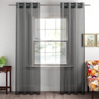 Latitude Run® Glynda Solid Sheer Outdoor Grommet Single Curtain Panel