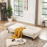 Mercer41 Gille 78.35'' Adjustable Soft Velvet Sofa Bed