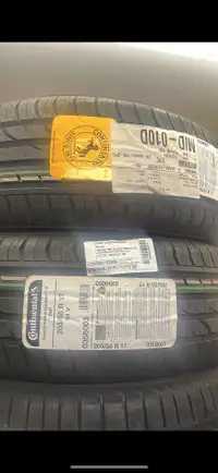 TWO NEW 205 / 55 R17 CONTINENTAL CONTI PREMIUM CONTACT 2 SSR RUNFLAT TIRES -- SALE