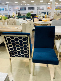 Blue Velvet Dining Chairs! Upto 40% Off