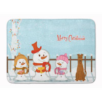 The Holiday Aisle® Carollynn Merry Christmas Carolers Irish Terrier Memory Foam Bath Rug