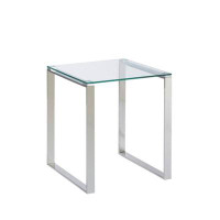 Wrought Studio Chabalo 22" Tall Glass End Table