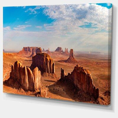 Design Art Monument Valley Aerial Sky View - Wrapped Canvas Photograph Print in Home Décor & Accents