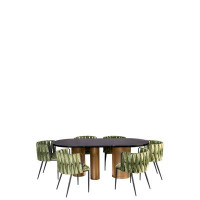 Statements by J Balmain Dining Set In Black And Green