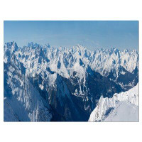 Design Art French Alps Panorama - Wrapped Canvas Photograph Print