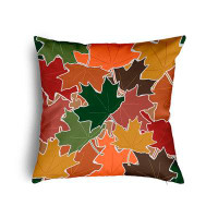Red Barrel Studio Leaf Pile Accent Pillow with Removable Insert