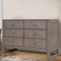Latitude Run® High-quality storage dresser chest with wooden frame and 6 drawers