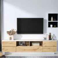RADIANT DECOR 70.8 W Storage TV Stand with Five Doors and Two Open Shelves
