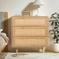 Bayou Breeze Shavon 3 Drawer Dresser 31.5" W Chest of Dresser with Spacious Storage for Bedroom Living Room