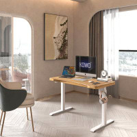 Latitude Run® Artiles K307 Bamboo Electric Height Adjustable Standing Desk