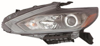 Head Lamp Driver Side Nissan Altima 2016-2018 Halogen With Black Bezel Without Led Daytime Running Light Economy Quality