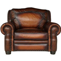 Eleanor Rigby Balmoral 54" Wide Genuine Leather Chair and a Half