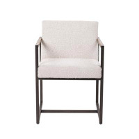 AllModern Brogan Low Back Arm Chair in White