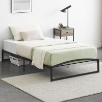 Tibokwoop Bed Frame, 10 Inch Low Profile Platform Bed Frame, Heavy Duty Metal Full Size Bed, Mattress Foundation
