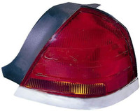 Tail Lamp Passenger Side Ford Crown Victoria 1998-2004 (Chrome Moulding 4 Bulb-Red-Amber) High Quality , FO2801150