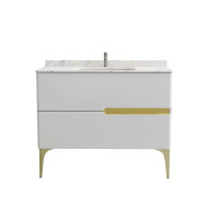 Mercer41 Rustic Elegance: Solid Wood Bathroom Cabinet Set With Ample Storage