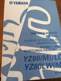 Yamaha YZ80(M)/LC YZ80LW Owners Service Manual