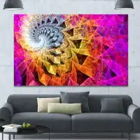 Design Art 'Colourful Spiral Kaleidoscope' Graphic Art on Canvas